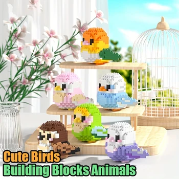 Мини Милая Птичка, Маленькие строительные блоки, Набор Кирпичей, Собранный своими руками, Голубь, Попугай, 3D модель, креативные развивающие игрушки Для детей, подарок