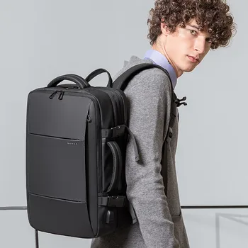 Многофункциональная Мужская сумка Большой емкости, Модная Дорожная USB-зарядка, Водонепроницаемый противоугонный 15,6-дюймовый 17-дюймовый рюкзак для ноутбука, Мужской