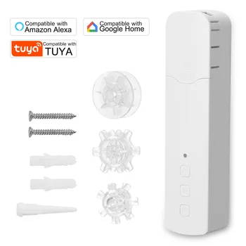 Мотор для рулонных штор Tuya WiFi с электроприводом, версия Tuya Smart Zigbee, тяговый трос для Alexa Google Home, мотор для электрических штор