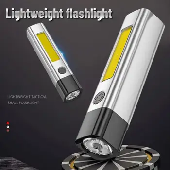 Мощный светодиодный фонарик с двойным источником света, Фонари Высокой мощности, Перезаряжаемый Тактический фонарик, Usb Лампа для кемпинга