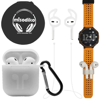 наборы аксессуаров misodiko для Airpods-силиконовый чехол air pods + крепление airpod Pounch + держатель ремешка для часов + Ремешок + крючки для ушных вкладышей earpods