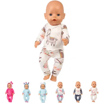 Новая одежда для куклы Born Baby, размер 18 дюймов, 40-43 см, платье с единорогом и кактусом, аксессуары для куклы, одежда для детского фестиваля с животным рисунком