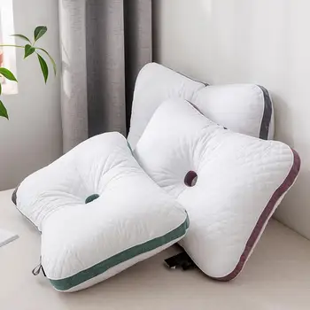 Новая хлопковая подушка для защиты ушей и шеи, облегчающая сон, подушка для здоровья O-типа, не давит на уши, подушка для сна с кольцами