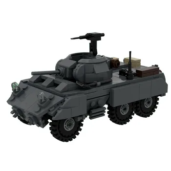 Новый 468ШТ WW2 Военный MOC M8 Greyhound мелкомасштабная модель танка DIY творческие идеи высокотехнологичная детская игрушка в подарок Бронированный автомобильный блок