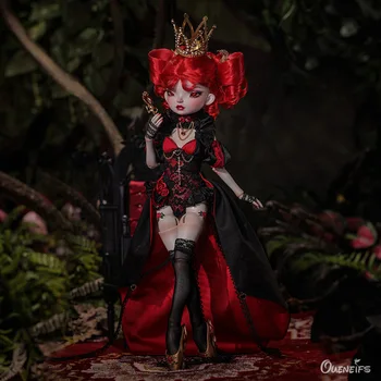 Новый Дизайн BJD Heart 1/6 Red Queen Стильная Аниме кукла С рыжими волосами и черно-Красной накидкой, игрушки из смолы, Подвижная Шарнирная кукла
