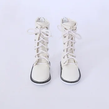 Обувь для куклы BJD подходит для высоких ботинок SD 1/4 размера, белые прямые ботинки на шнуровке, аксессуары для кукол
