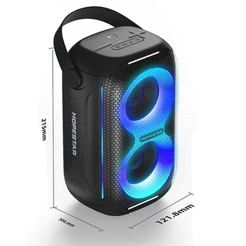 Открытый водонепроницаемый беспроводной динамик Bluetooth портативная колонка Стерео RGB свет квадратный танцевальный сабвуфер Музыкальный центр с радио