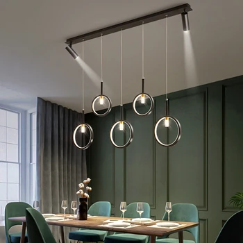 Подвесные светильники для ресторана Nordic для гостиной Современные настольные светильники для столовой с длинной доской Креативные роскошные подвесные светильники