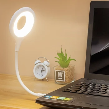 Портативная лампа с прямым подключением USB, Прикроватная лампа в общежитии, Защита глаз, Чтение для студентов, Доступный ночник
