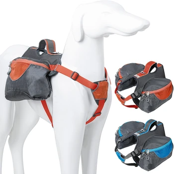 Портативный рюкзак для домашних животных на открытом воздухе, легкая водонепроницаемая двойная сумка большой емкости для крупных собак