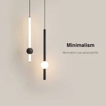 Прикроватная люстра современный минималистичный 2023 новый креативный светильник роскошный с одной головкой длинный подвесной провод спальня небольшой декор светодиодная лампа