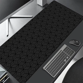 Расширенный Высококачественный Черный настольный коврик 900x400 мм alfombrillas de raton, Большой коврик для мыши, коврик для клавиатуры для ПК, Резиновый ковер, Художественный коврик