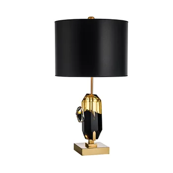 роскошная стеклянная настольная лампа, необычная настольная лампа, золотая настольная лампа, современная настольная лампа E27, настольная лампа для чтения
