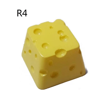 Ручная Работа По Индивидуальному Заказу OEM R4 Profile Cheese Cake Resin Keycap для Переключателей cherry MX Механическая Клавиатура Resin Keycap Dropship