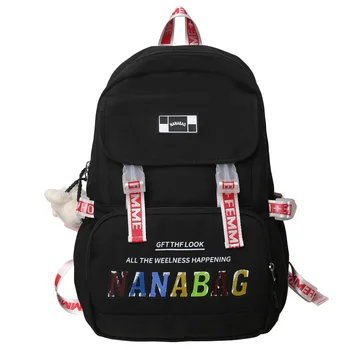 Рюкзак для средней школы для девочек-подростков, нейлоновый Большой рюкзак для книг, женский повседневный рюкзак