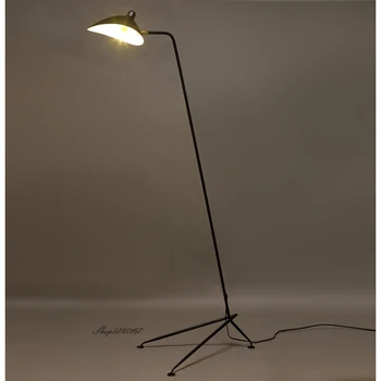 Скандинавский Дизайнерский торшер SERGE MOUILLE, стоячие светильники для гостиной, кабинета, спальни, лампа E27, Железный черный Утконос, торшеры