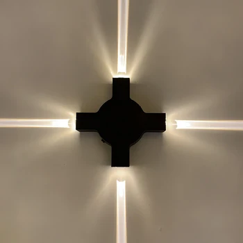 Скандинавский простой светодиодный настенный светильник 4 Вт/12 Вт COB, водонепроницаемый настенный светильник 12 Вт, мощные наружные декоративные алюминиевые бра