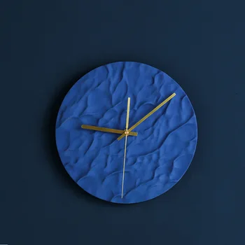 Скандинавский свет роскошные художественные керамические настенные часы без звука домашняя гостиная индивидуальность креативная мода декоративные круглые часы украшения