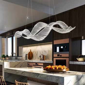 Современная потолочная хрустальная подвесная люстра для помещений, простая роскошная люстра для украшения дома, гостиная, кухня, столовая