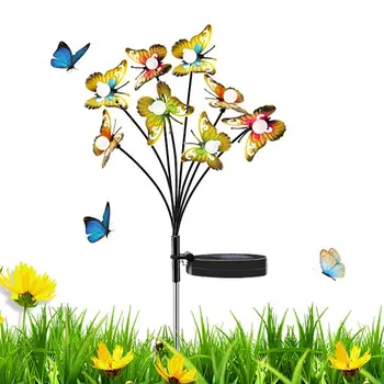Солнечная водонепроницаемая лампа Butterfly Stake Lights Уличные Лампы для газонов в виде стрекозы, бабочки, Птиц, Украшения для ландшафтных дорожек