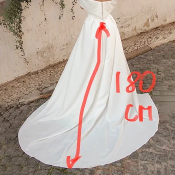 Съемный свадебный шлейф из креп-атласа с застежкой на пуговицы
