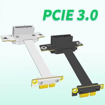 Удлинитель PCI-e 3.0 x1-x1 PCIE 8G/BPS Двойной Вертикальный под прямым углом 90 градусов PCI Express 1x Riser Card Ленточный Удлинитель