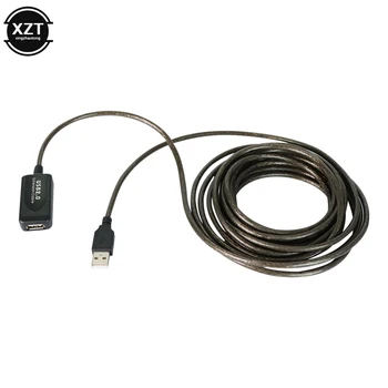 Удлинительный кабель USB 2,0 15 м от мужчины к Женщине, активный ретранслятор, удлинитель, кабель-удлинитель, USB-адаптер для портативных ПК