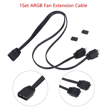 Удлинительный кабель вентилятора ARGB от 1 до 2 5 В 3Pin кабель-адаптер для концентратора вентилятора Кабель-разветвитель вентилятора ПК