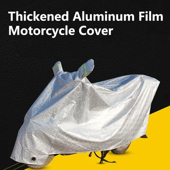 Утолщенный алюминиевый пленочный чехол для мотоцикла, водонепроницаемый солнцезащитный отражающий чехол для электромобиля, чехол для велосипеда M-XXL