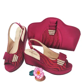 Элегантная Грация, Изысканная сумка через плечо в нигерийском стиле, африканская женская обувь для свадебной вечеринки Или обувь и сумка для пригородных поездок